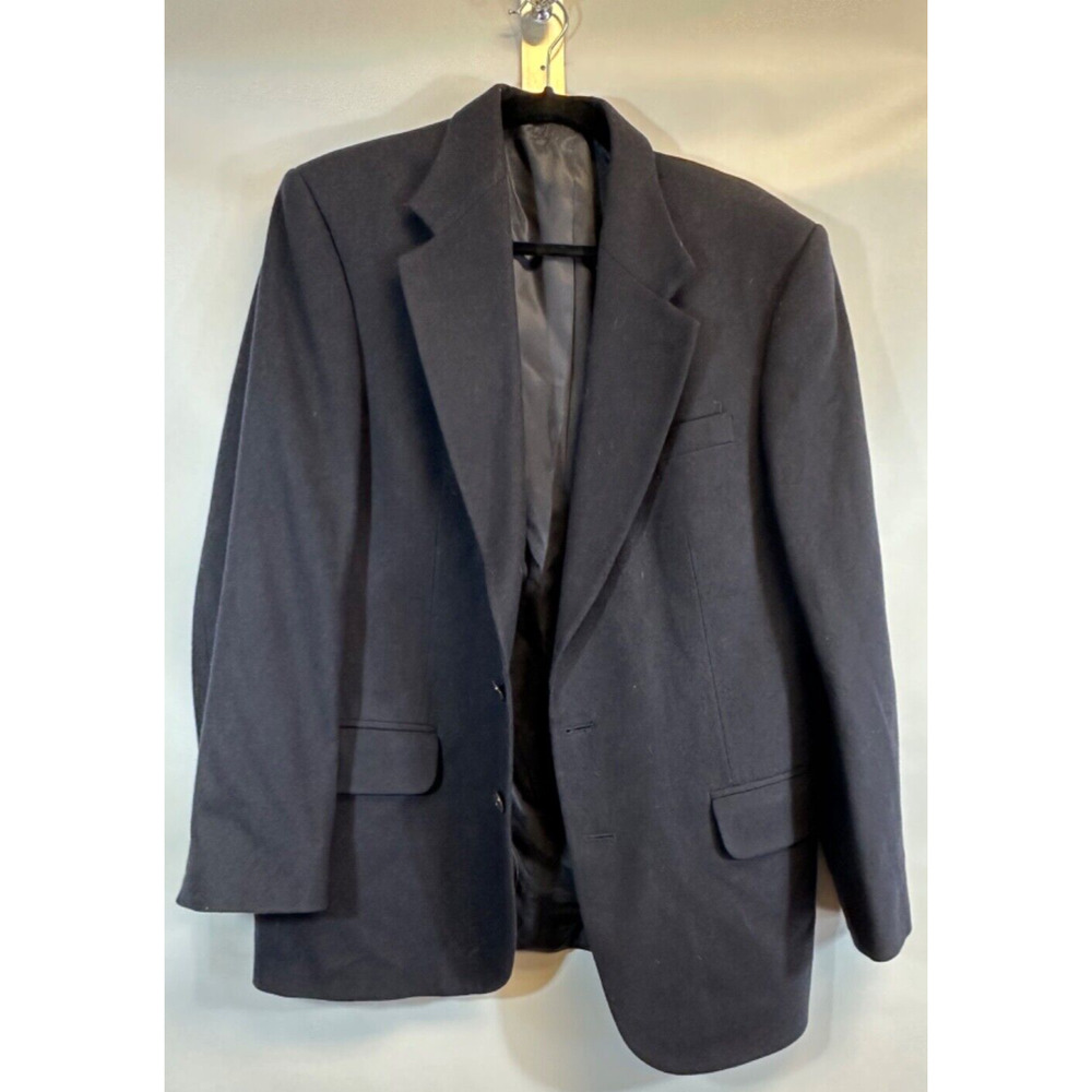 VTG Oscar De La Renta Men's Navy Wool Cashmere Blend Blazer | 40R Suit Coat